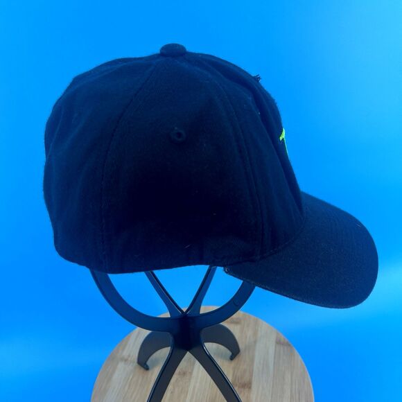 Monster Embroidered Black Green Fitted Hat Flexfit L-XL - Picture 2 of 6